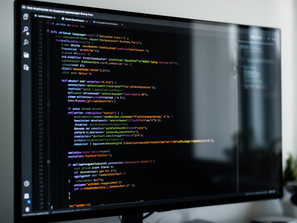 Крупный план экрана с кодом обработки естественного языка и выделенными текстовыми фрагментами, тёмная тема IDE